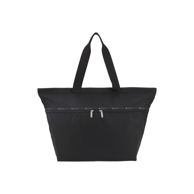 Carlin Zip Top Tote Bag In Recycled Black - 40227810509102