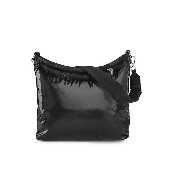 Medium Zip Shoulder In Black Shine - 42088571011374