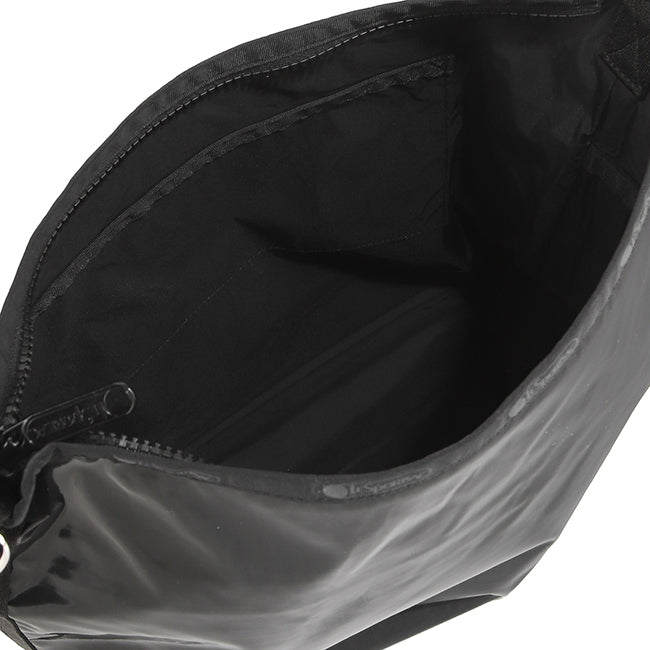 Medium Zip Shoulder In Black Shine - 42088571142446
