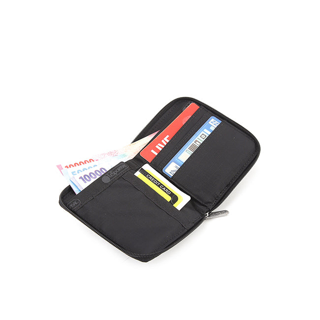 Compact Zip Wallet In Recycled Black - 41860931617070