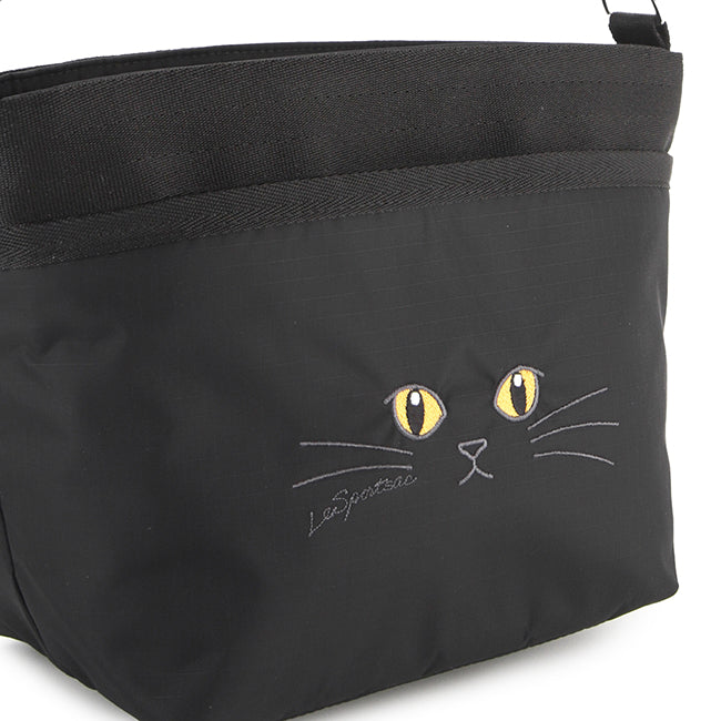 LeSportsac Unisex Small Bucket Bag In Black Cats Embroidery - 43366687572270