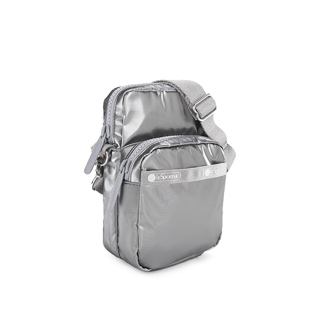 Mini Phone Bag In Gunmetal Gray Shine - 42088572223790