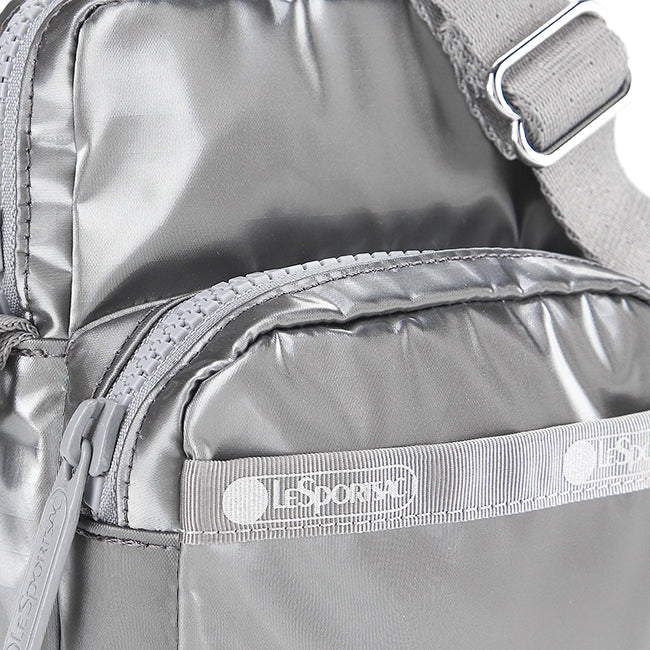 Mini Phone Bag In Gunmetal Gray Shine - 42088572289326