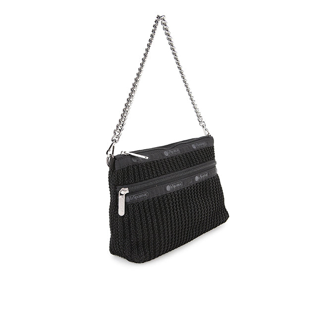 Chain Crochet Clutch In Black Crochet - 42371225714990