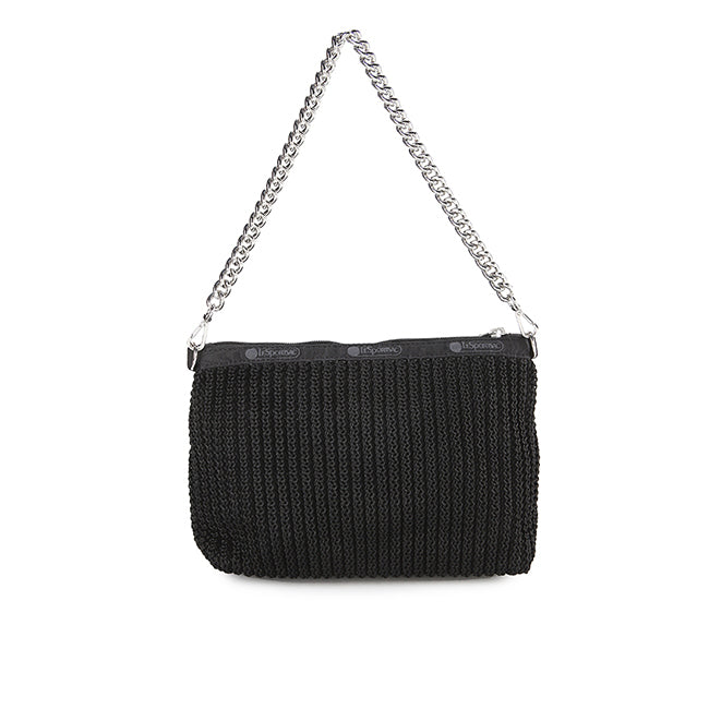 Chain Crochet Clutch In Black Crochet - 42371225747758