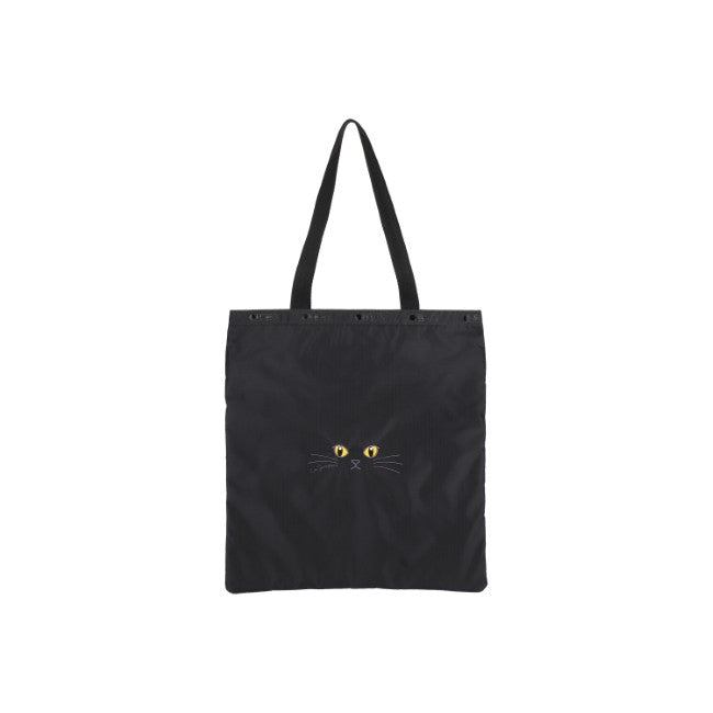 LeSportsac Unisex Large Emerald Tote In Black Cats Embroidery - 42627916071214