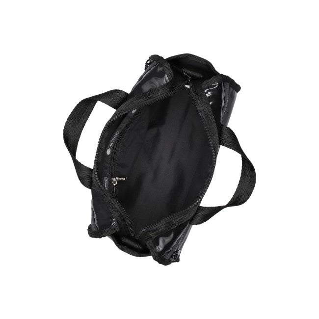 Mini Duffel Crossbody In Black Shine - 45055202427182