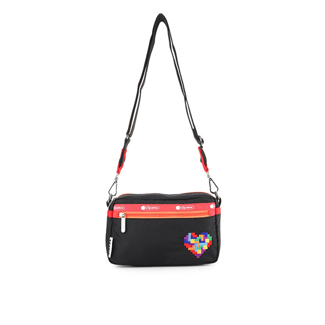 E/W Phone Crossbody In Tetris Heart Emb Xbody - 42133896003886