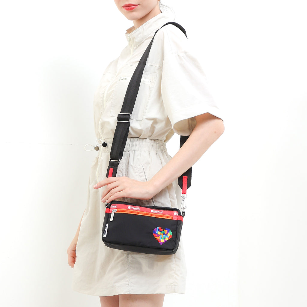 E/W Phone Crossbody In Tetris Heart Emb Xbody - 42133896233262