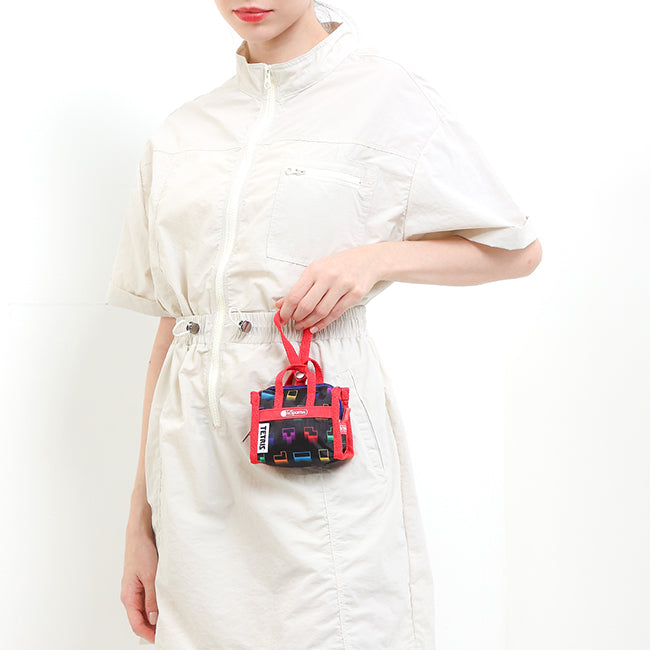 Micro Weekender Charm In Tetris Falling Blocks/Pnk - 42133886665006