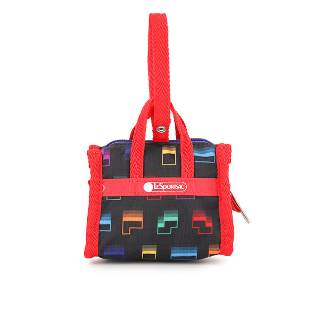 Micro Weekender Charm In Tetris Falling Blocks/Pnk - 42133886501166