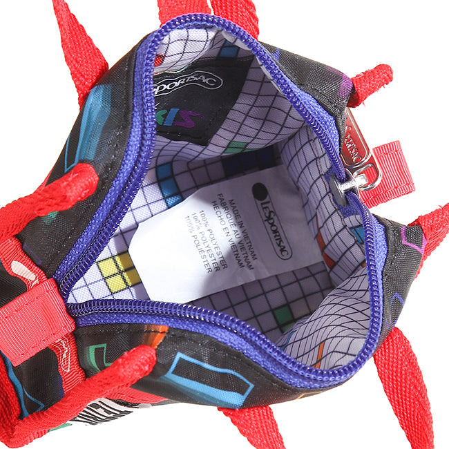 Micro Weekender Charm In Tetris Falling Blocks/Pnk - 42133886599470