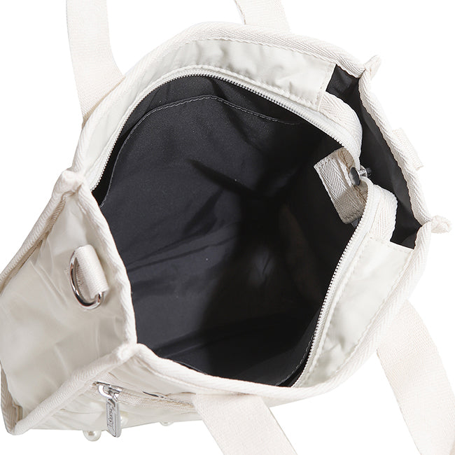 Mini N/S Tote W/ Pearls In Starlight Pearl - 42424519033134