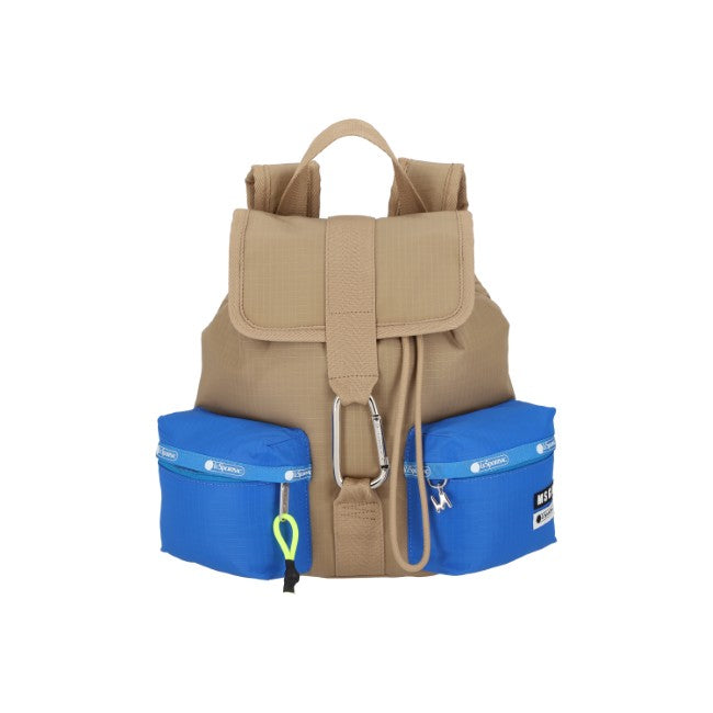 Msgm Voyager Backpack In Voyager Khaki/Blue - 45618343182638