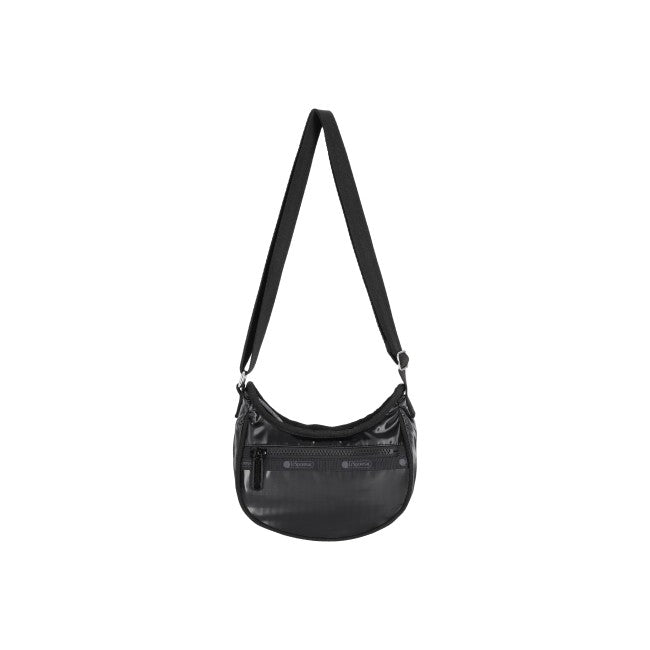 Mini Hobo Crossbody In Black Shine - 45055202820398
