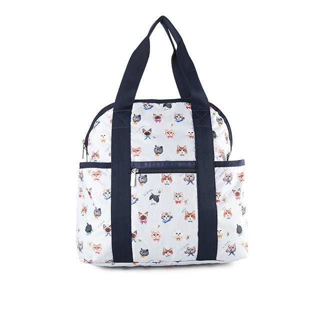 Double Trouble Backpack In Playful Cats Sky Blue - 41859206119726