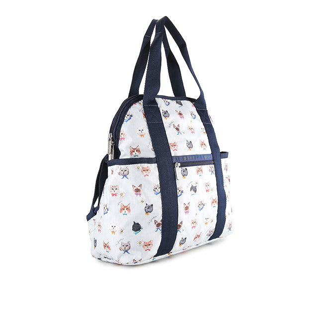 Double Trouble Backpack In Playful Cats Sky Blue - 41859206152494