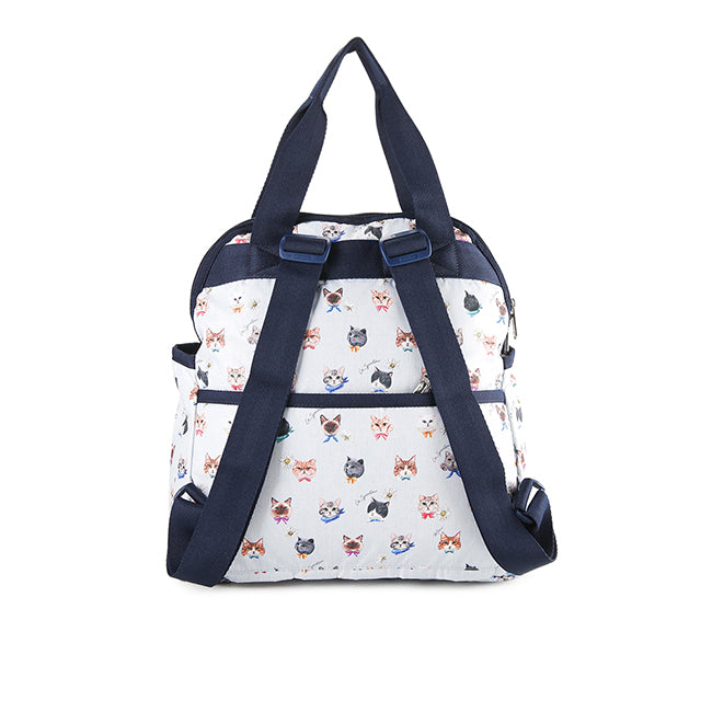Double Trouble Backpack In Playful Cats Sky Blue - 41859206185262