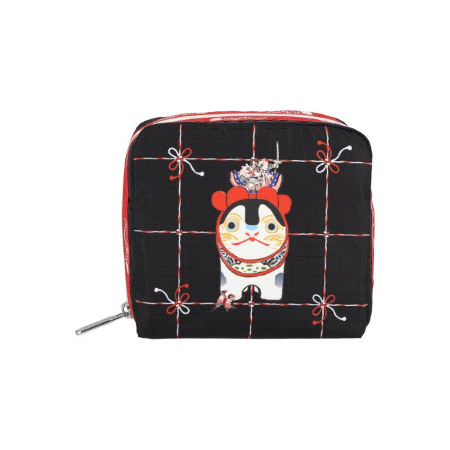 LeSportsac Unisex Pouch Med Square Cosmetic In Japanese Art Dog - 44039210205486