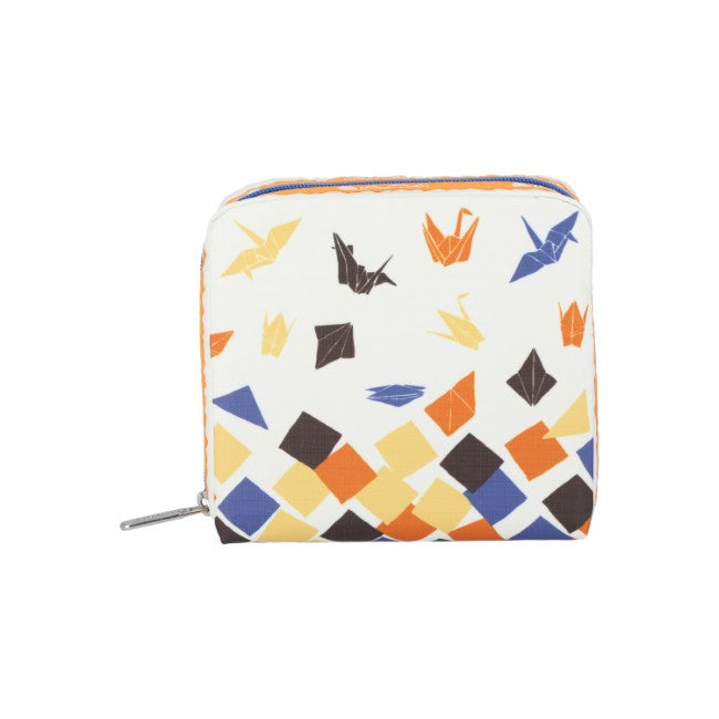 LeSportsac Unisex Pouch Med Square Cosmetic In Japanese Art Cranes - 44039219872046