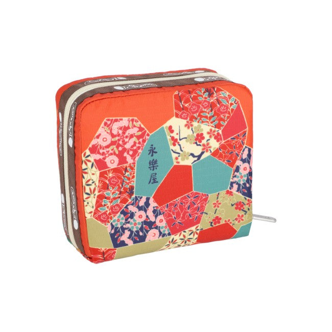 LeSportsac Unisex Pouch Med Square Cosmetic In Japanese Art Horse - 44039221051694