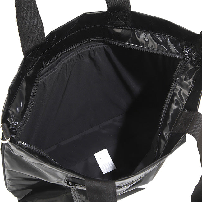 LeSportsac Unisex Carryall Zip Tote In Black Shine - 43367108313390