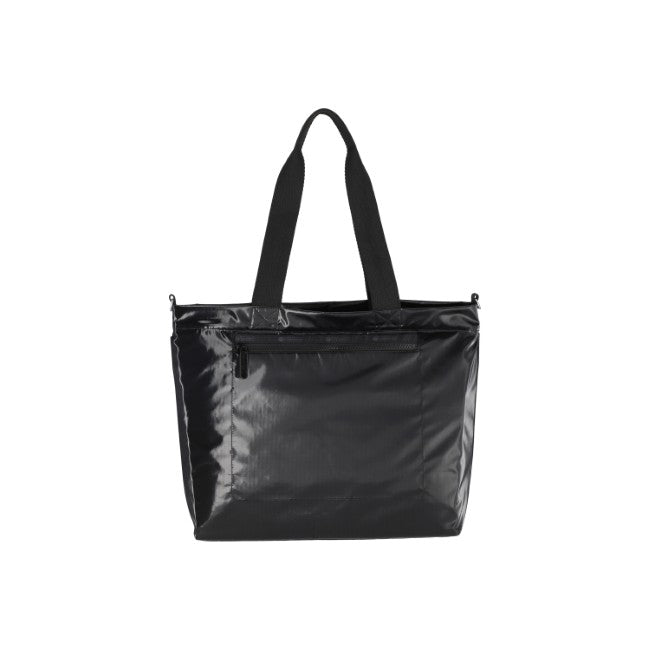 LeSportsac Unisex Carryall Zip Tote In Black Shine - 42627925475630