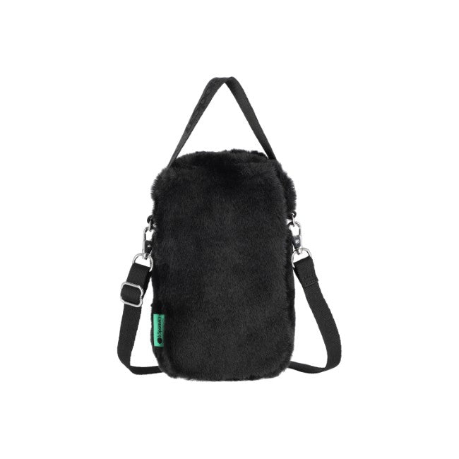 LeSportsac Unisex Bags Fur Mini Phone Crossbody In Black Fluffy Fur - 44039259849006