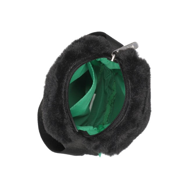 LeSportsac Unisex Bags Fur Mini Phone Crossbody In Black Fluffy Fur - 44039259914542