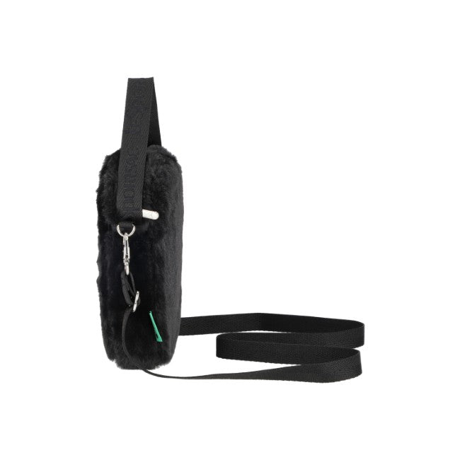 LeSportsac Unisex Bags Fur Mini Phone Crossbody In Black Fluffy Fur - 44039259947310