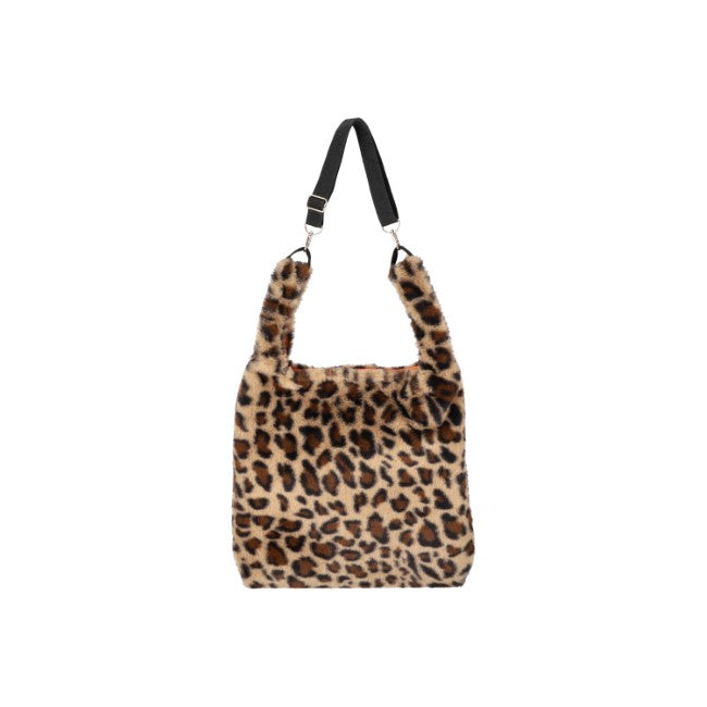 LeSportsac Unisex Bags Fur Shoulder Tote In Leopard Fluffy Fur - 44039268761902