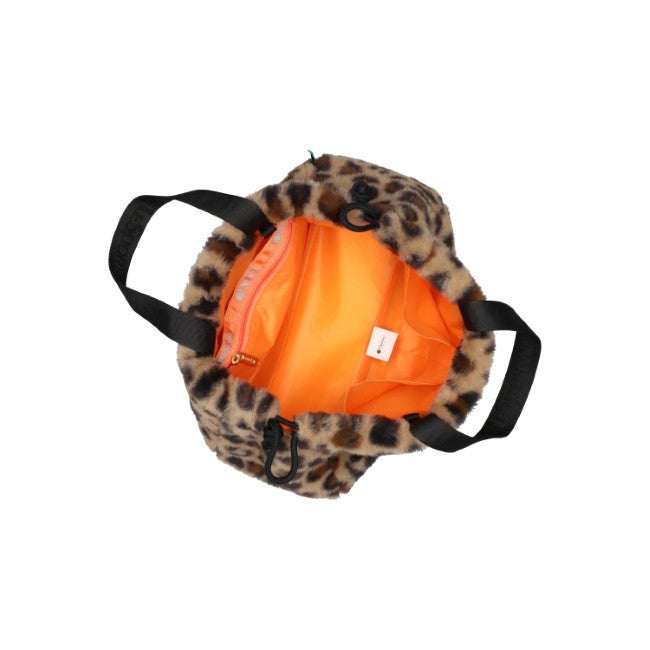LeSportsac Unisex Bags Fur Drawstring Tote In Leopard Fluffy Fur - 44039270859054
