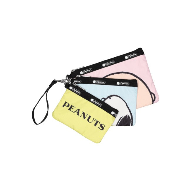 LeSportsac Unisex Pouch Wristlet Pouch Set In Peanuts Pals Wristlet - 44039287898414