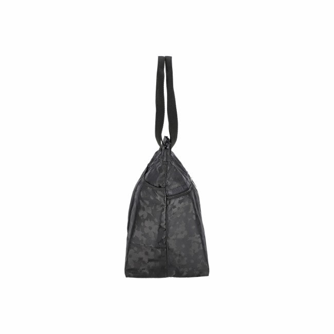 LeSportsac Unisex Carlin Zip Top Tote Bag In Black Floral Jacquard - 42627926622510