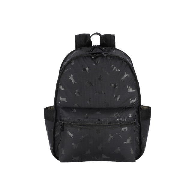 LeSportsac Unisex Route Backpack In Black Cats - 42627927277870