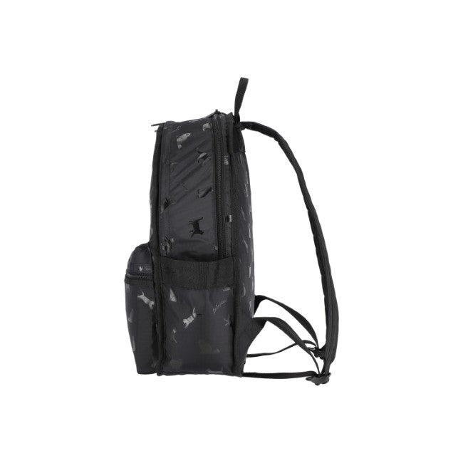 LeSportsac Unisex Route Backpack In Black Cats - 42627927376174