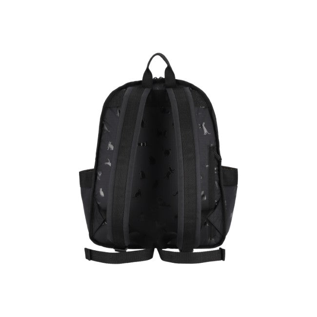 LeSportsac Unisex Route Backpack In Black Cats - 42627927408942