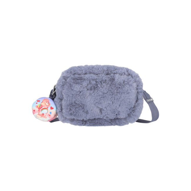 LeSportsac Unisex Puffy Cube Crossbody In Care Bears Fuzzy Gray - 42627929571630