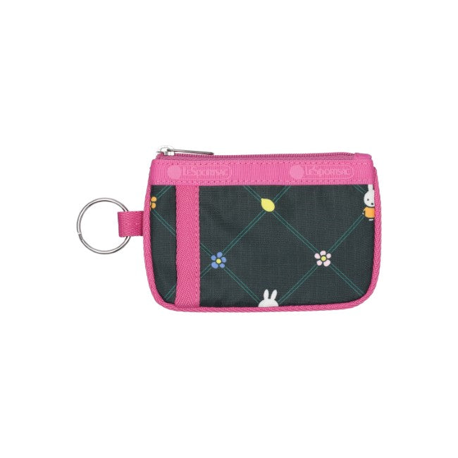LeSportsac Unisex Wallet Key Card Holder In Miffy Orchard Green/Pink - 44039299170606