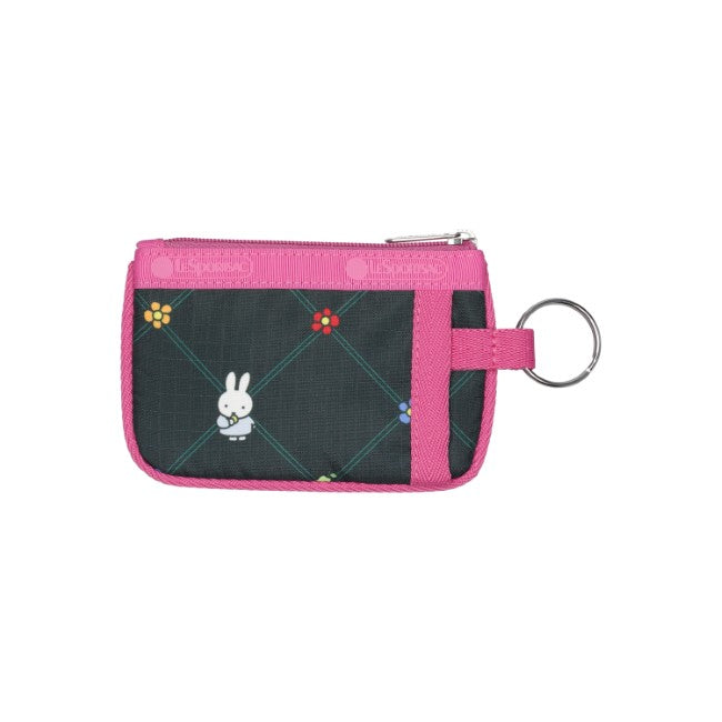 LeSportsac Unisex Wallet Key Card Holder In Miffy Orchard Green/Pink - 44039299203374
