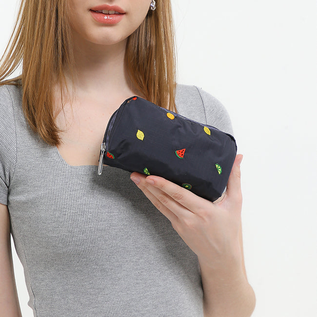Rectangular Cosmetic In Mixed Fruit Embroidery - 41859209101614
