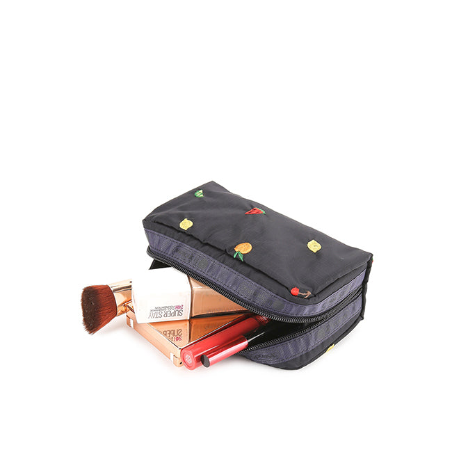 Rectangular Cosmetic In Mixed Fruit Embroidery - 41859209068846