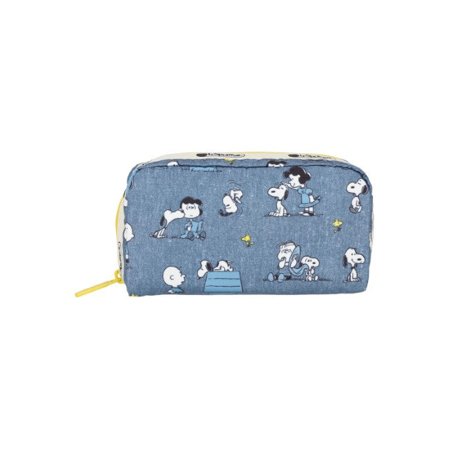 LeSportsac Unisex Pouch Rectangular Cosmetic In Peanuts Happy Pals Acc - 44039334297902