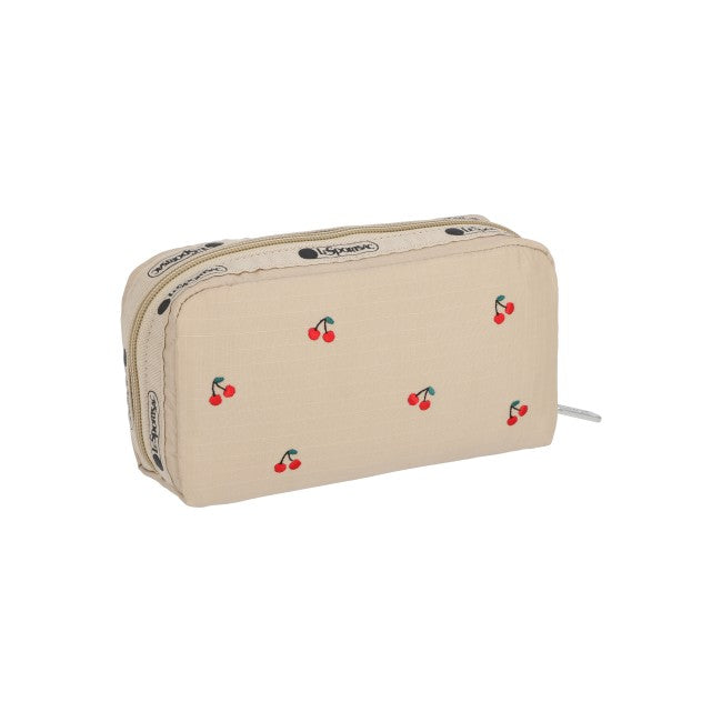 Rectangular Cosmetic In Cherry Embroidery - 45055208128814