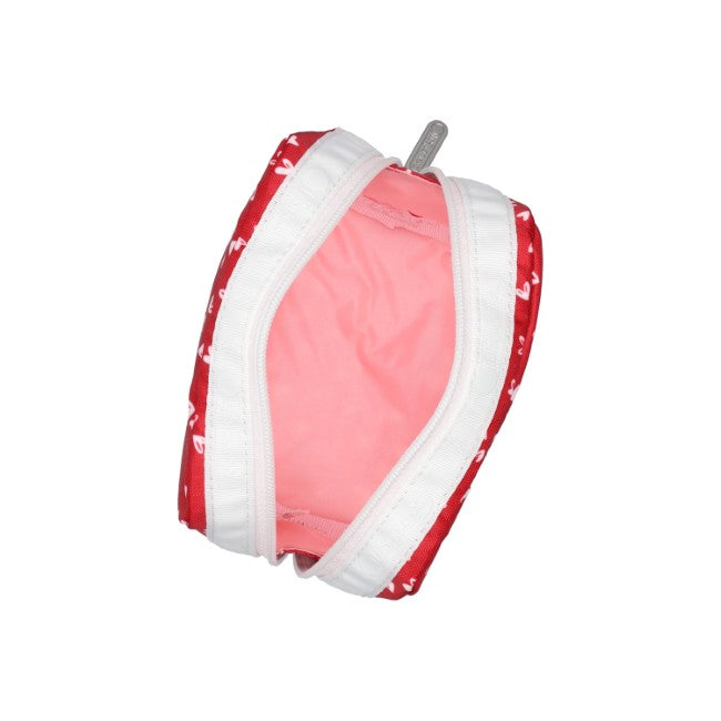 LeSportsac Unisex Pouch Square Cosmetic In Red Mini Hearts Wh - 44039338590510