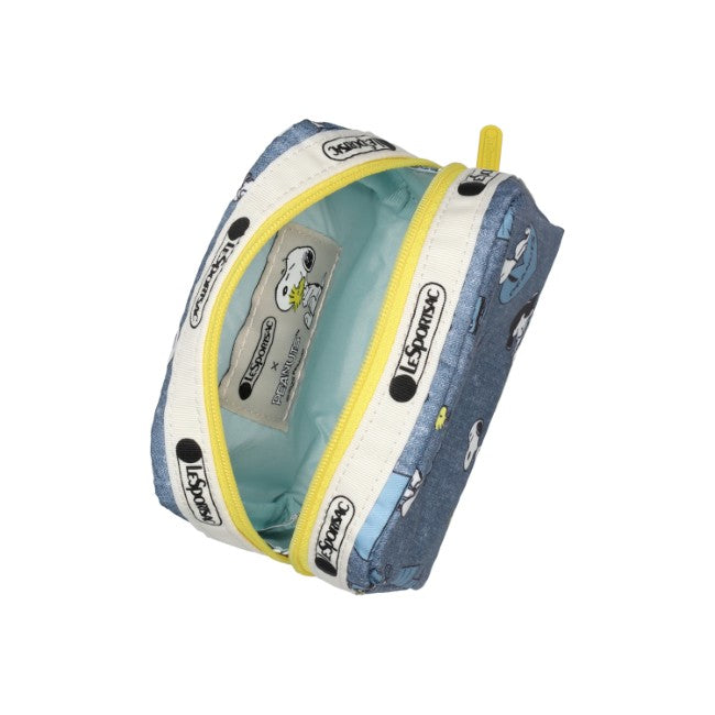LeSportsac Unisex Pouch Square Cosmetic In Peanuts Happy Pals Acc - 44039343112494