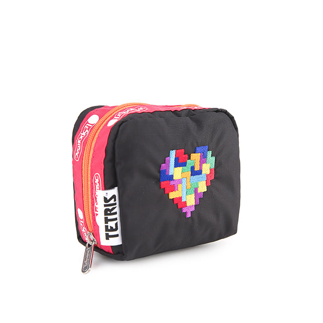Square Cosmetic In Tetris Heart Emb Sq Cosm - 42133807595822