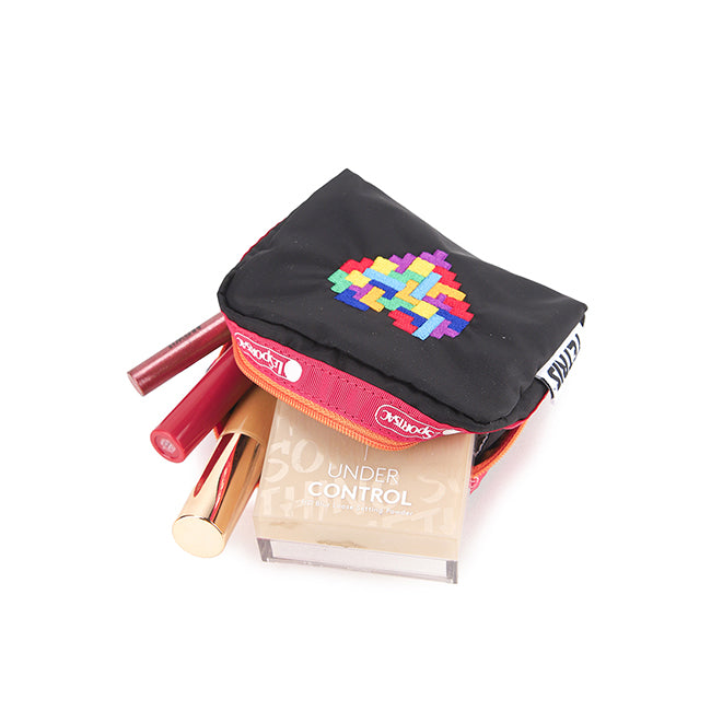 Square Cosmetic In Tetris Heart Emb Sq Cosm - 42133807726894