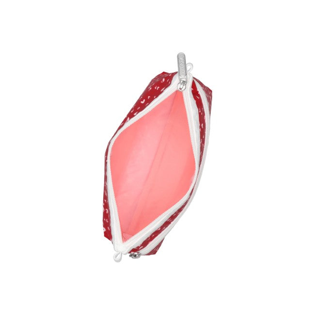LeSportsac Unisex Pouch Cosmetic Clutch In Red Mini Hearts Wh - 44039348912430