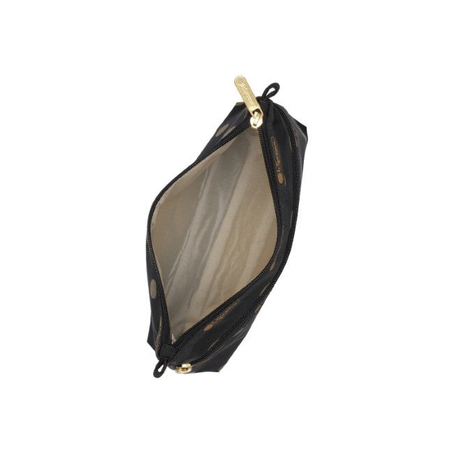 LeSportsac Unisex Pouch Cosmetic Clutch In Gold Glitter Dots - 44039356088622
